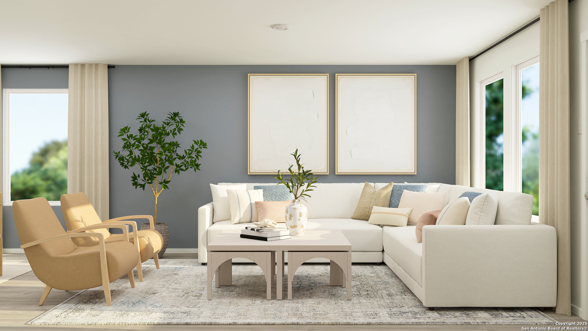 409 Moscato Road New Braunfels, TX 78130 - Photo 3 of 28 a living room with furniture and a large window