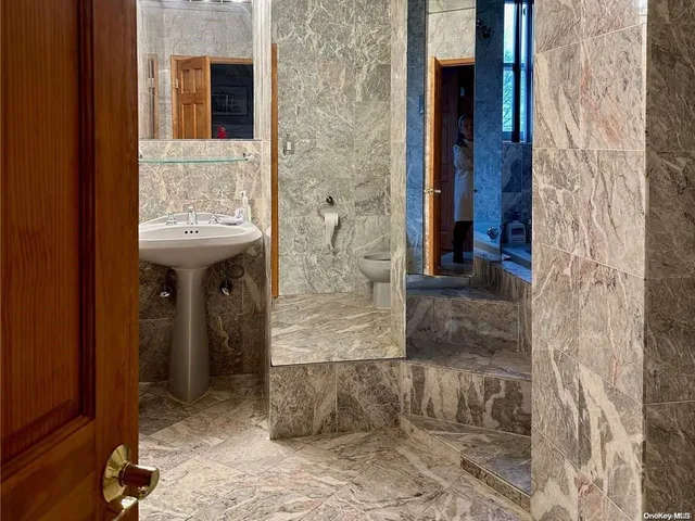 a view of a brick house with a sink