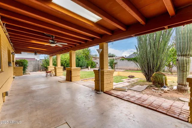 a view of a backyard of a house