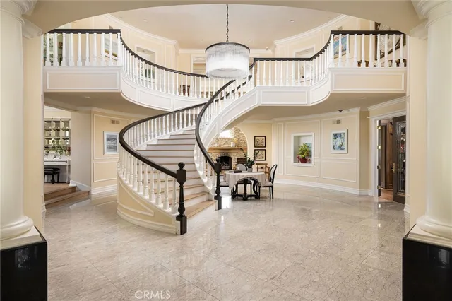 a view of entryway livingroom and hall