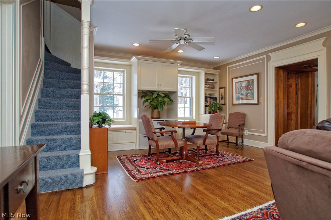 1719 Sheridan Road Cleveland, OH 44121 - Photo 4 of 35 Original dining area, now used as a Living room with beautiful built in's