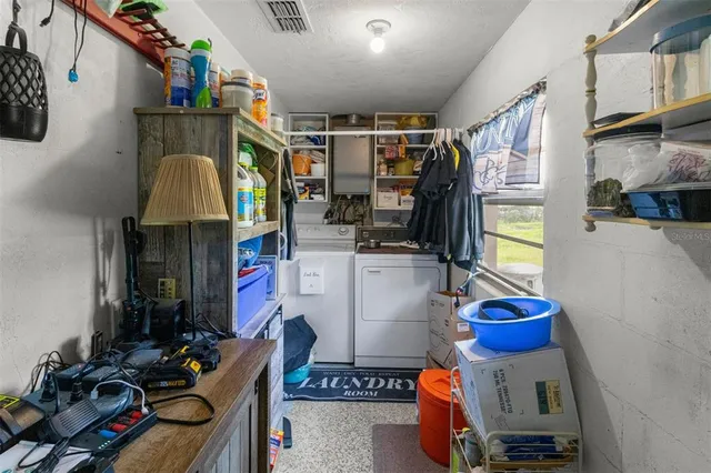 a room with musical instruments