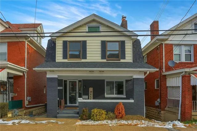 a front view of a house