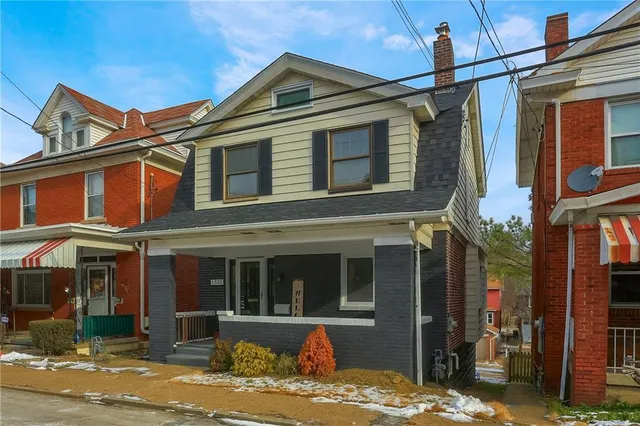 a front view of a house