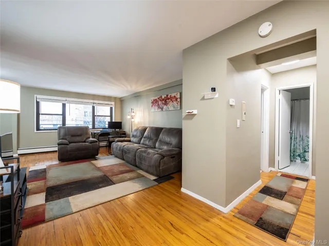 a living room with furniture and a couch