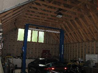 Inside outbuilding