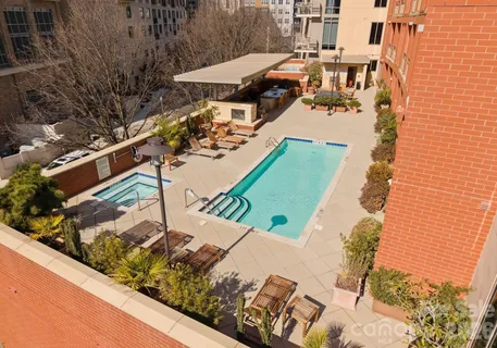 an aerial view of a house having outdoor space