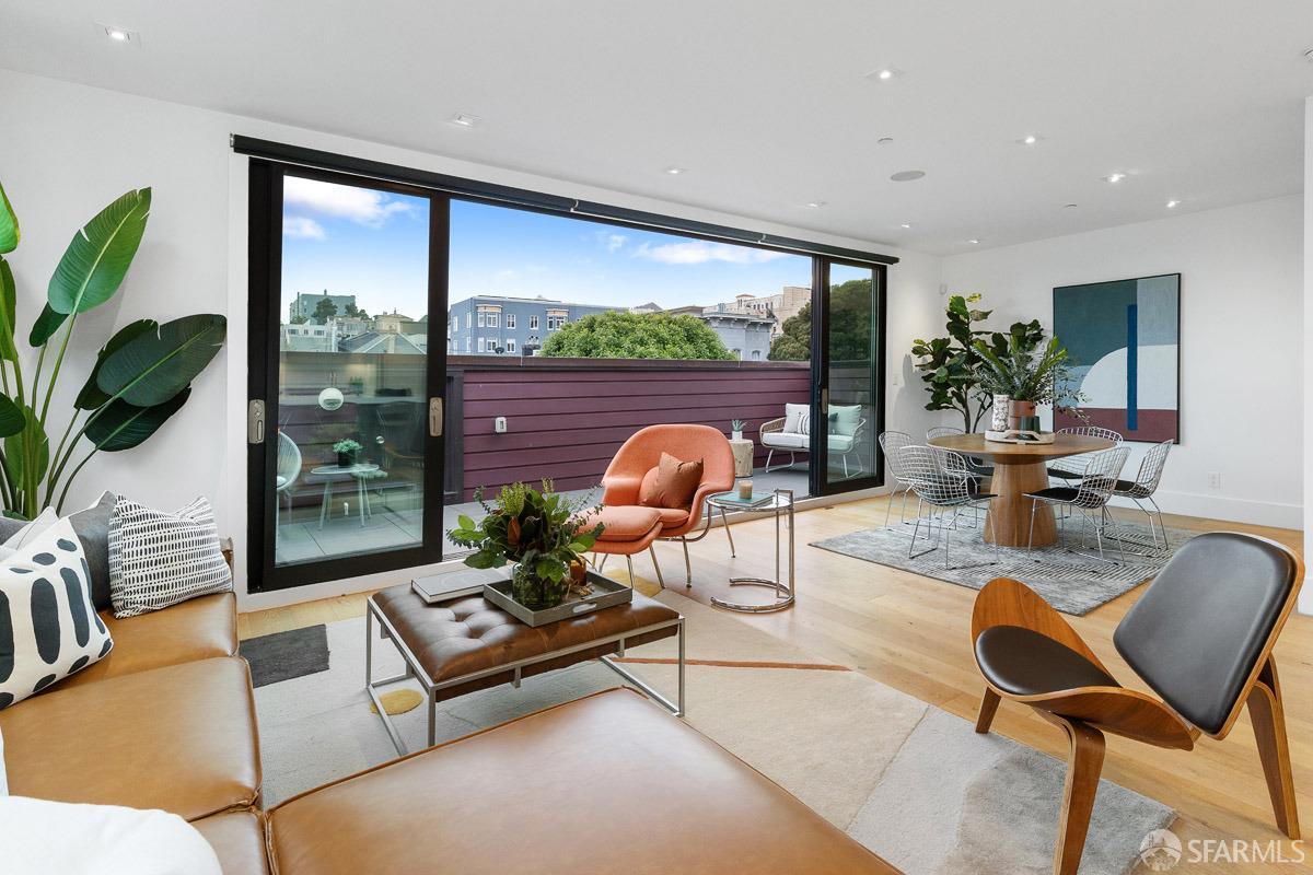 564 Fell Street San Francisco, CA 94102 - Photo 4 of 82 a living room with fireplace furniture and a large window