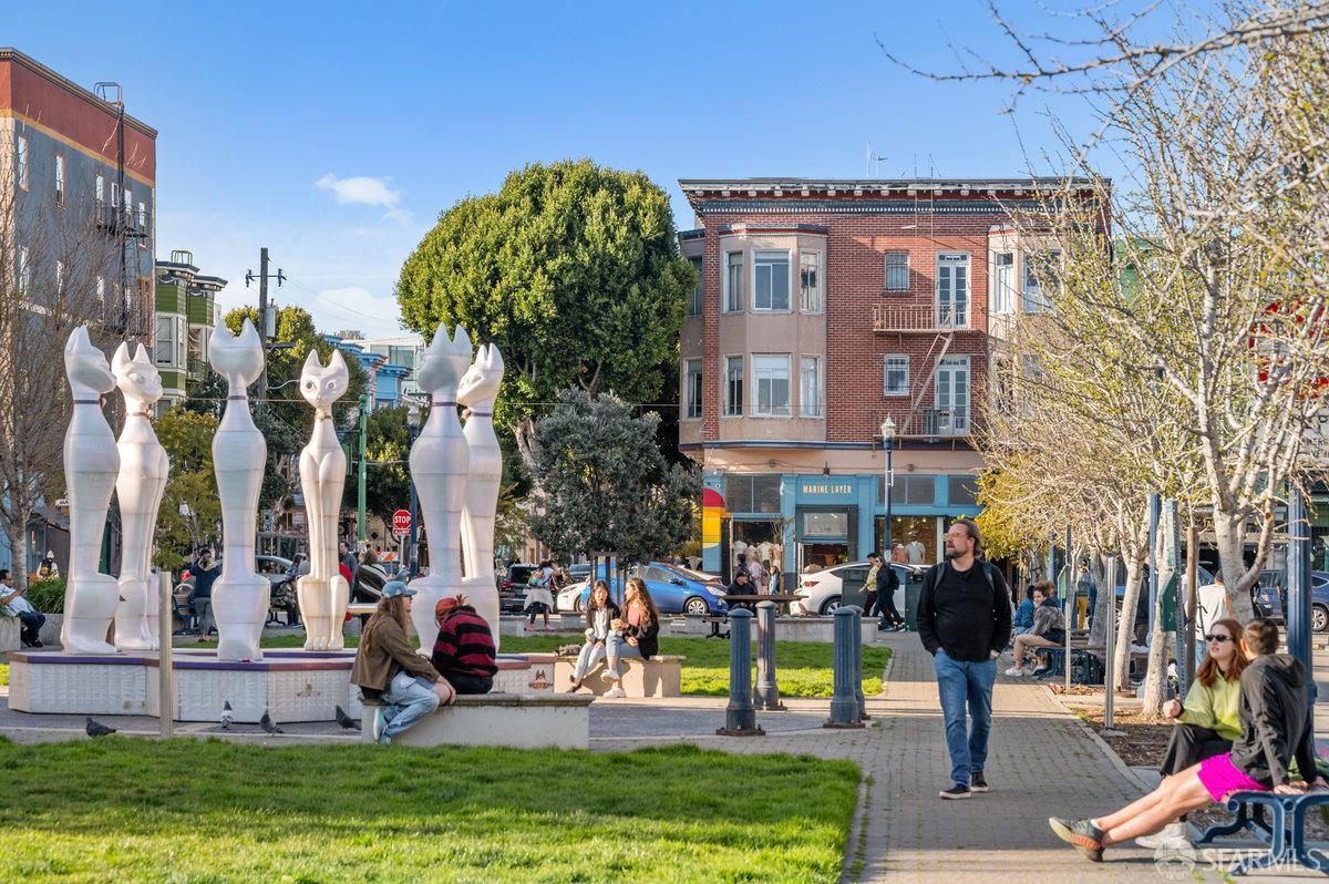 564 Fell Street San Francisco, CA 94102 - Photo 46 of 82 a front view of a building with garden and trees