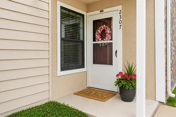 a view of a entryway door of the house