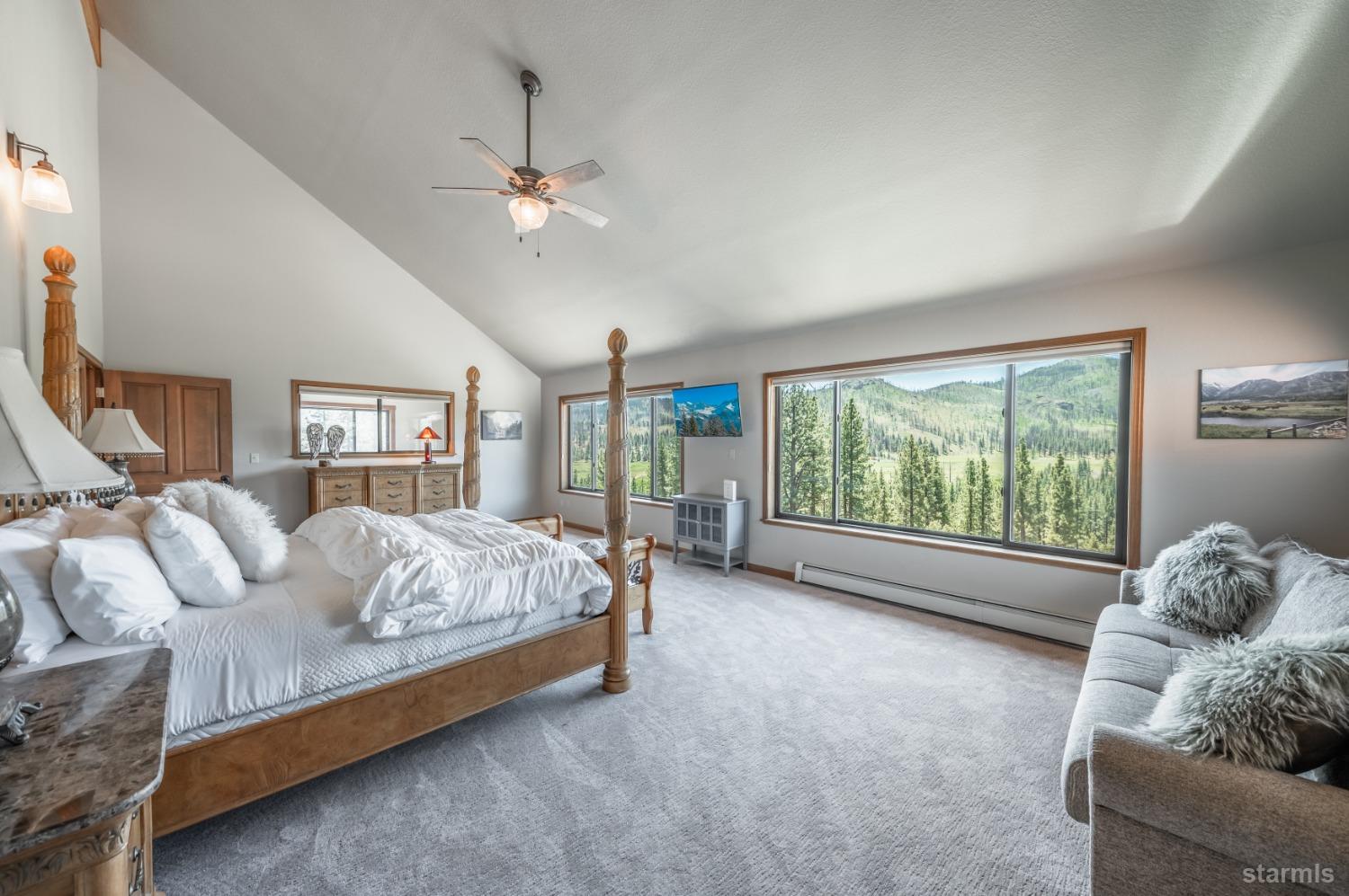 245 Hot Springs Road Markleeville, CA 96120 - Photo 11 of 34 Primary suite with stunning views of meadow and forest