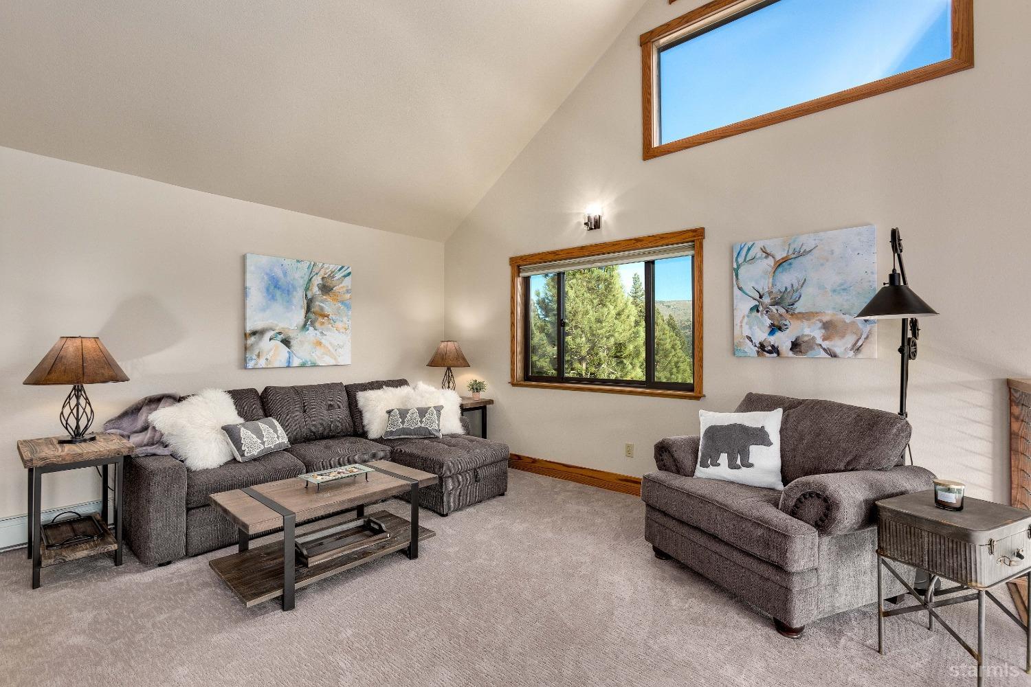 245 Hot Springs Road Markleeville, CA 96120 - Photo 26 of 34 Loft area with queen sleeper sofa