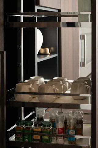 a roof deck with chairs