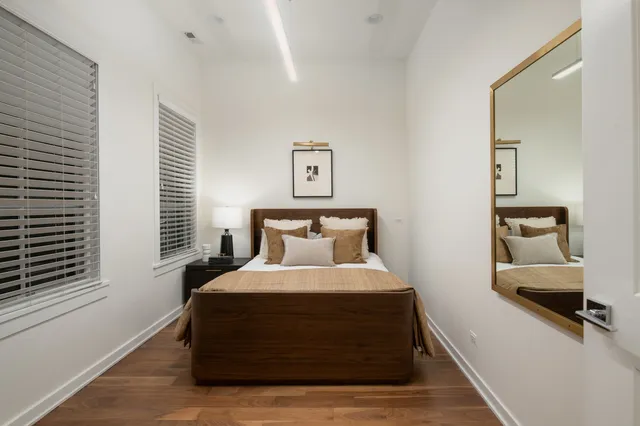 a view of a hallway with workspace