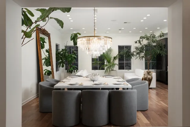 a view of a kitchen from the hallway