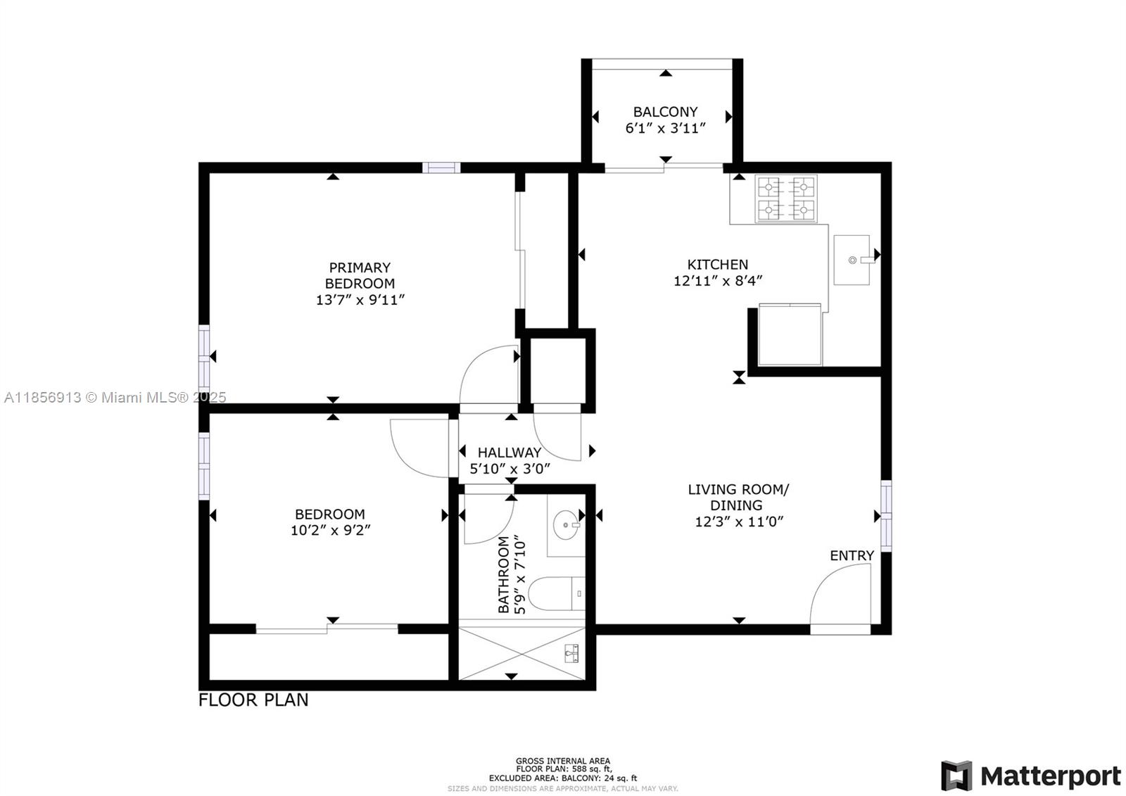 852 Southwest 1st Street, Unit 4 Miami, FL 33130 - Photo 17 of 17 a picture of a floor plan