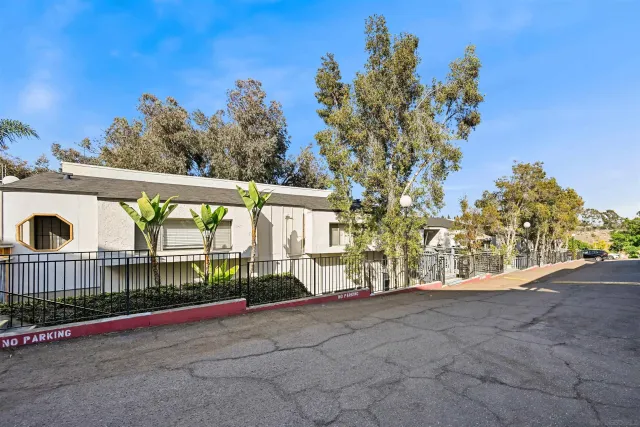 a view of a house with a street