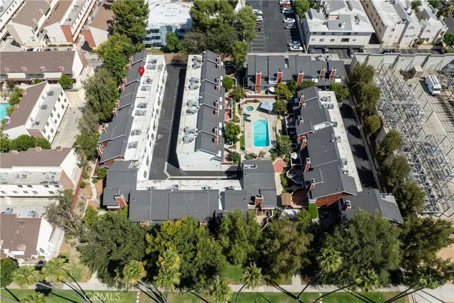 an aerial view of a city