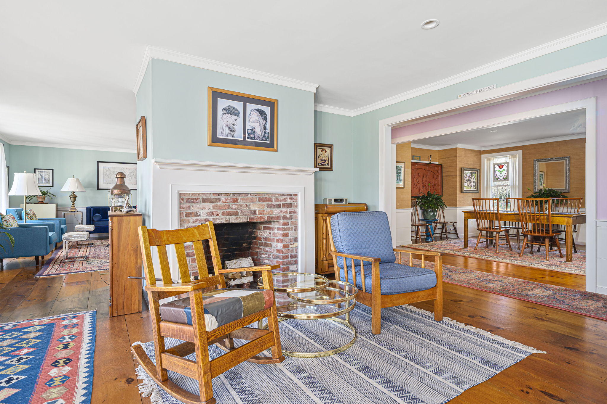 46 Lookout Road Yarmouth Port, MA 02675 - Photo 12 of 49 a living room with furniture and a fireplace