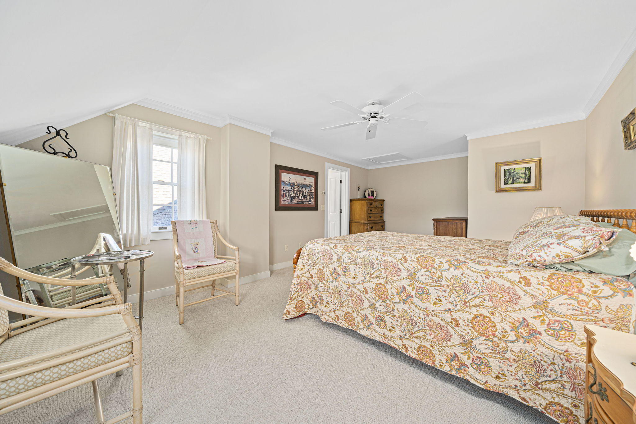 46 Lookout Road Yarmouth Port, MA 02675 - Photo 35 of 49 a bedroom with a bed and wooden floor