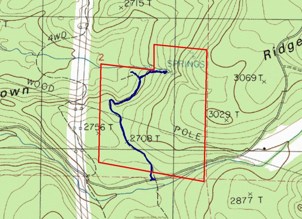 173-acres Shingletown Ridge Road Shingletown, CA 96088 - Photo 26 of 28 Topo with approx border