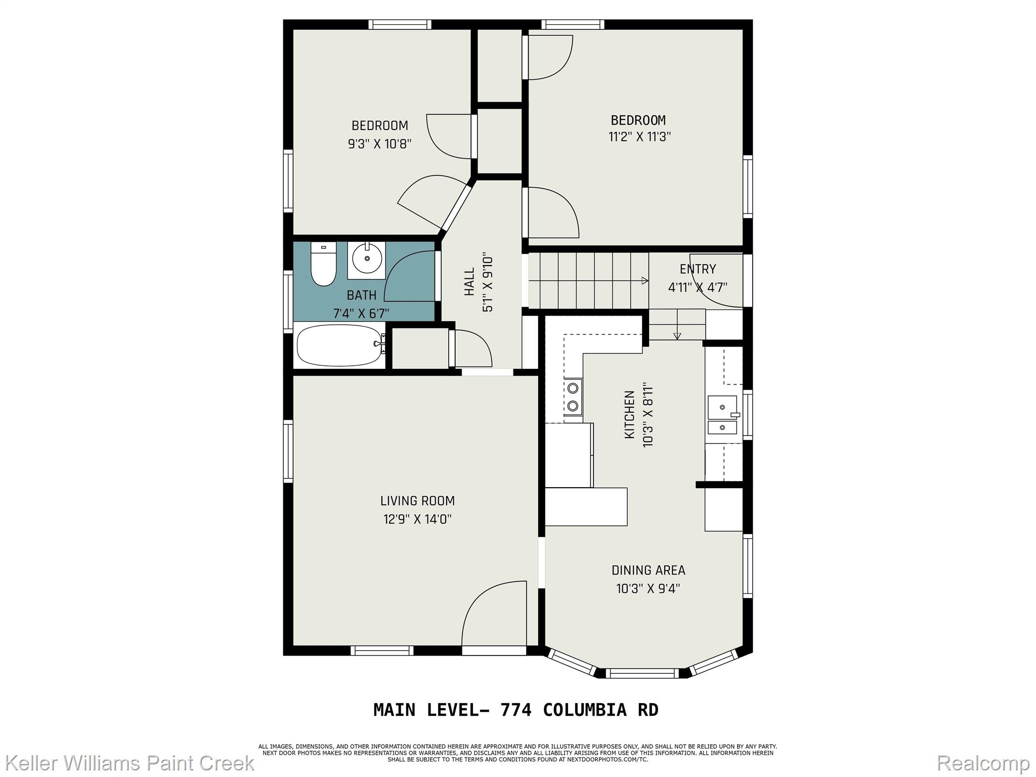 774 Columbia Road Berkley, MI 48072 - Photo 23 of 25 Main level floor plan.