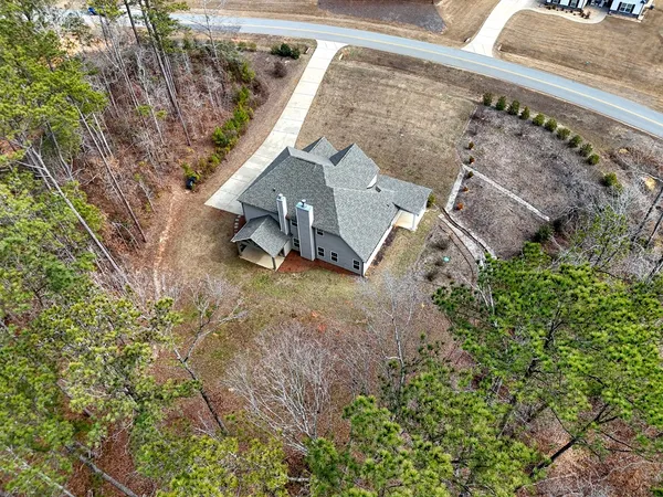 an aerial view of multiple house