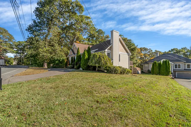 a house view with a garden space