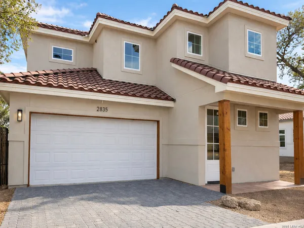 a view of a house with a space
