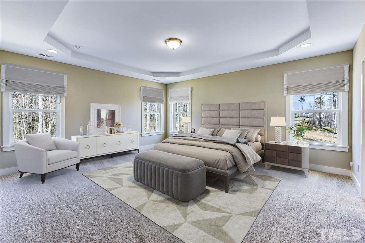 1416 Baileys Run Court Raleigh, NC 27606 - Photo 12 of 21 Perfect place for restful sleep. Tray ceiling pre-wired for a ceiling fan or your choice of the prefect light fixture.