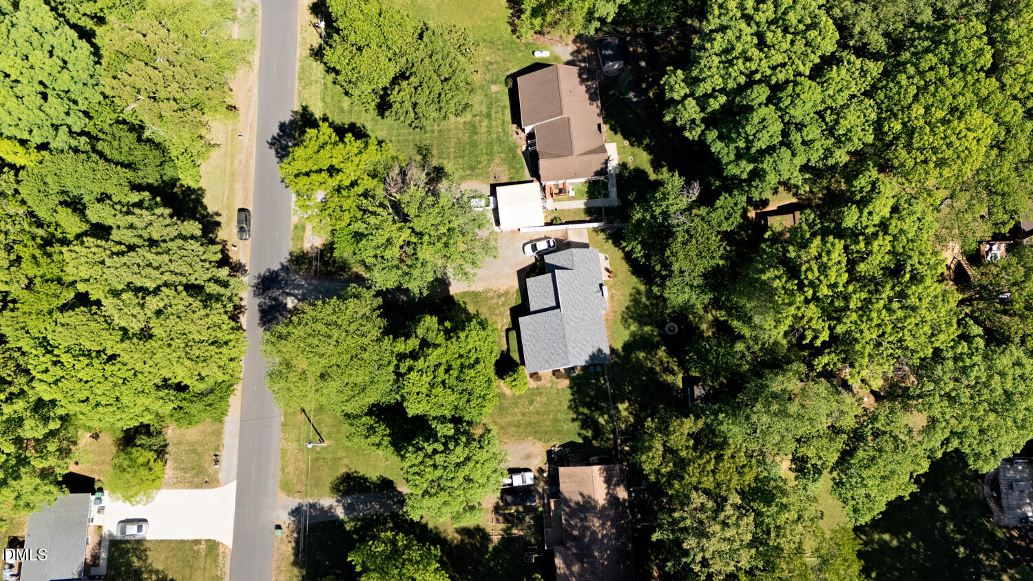 134 Longview Road Madison, NC 27025 - Photo 46 of 49 an aerial view of a house with a yard and garden
