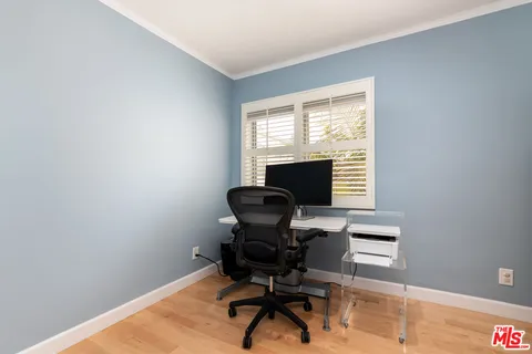 a view of workspace with a window