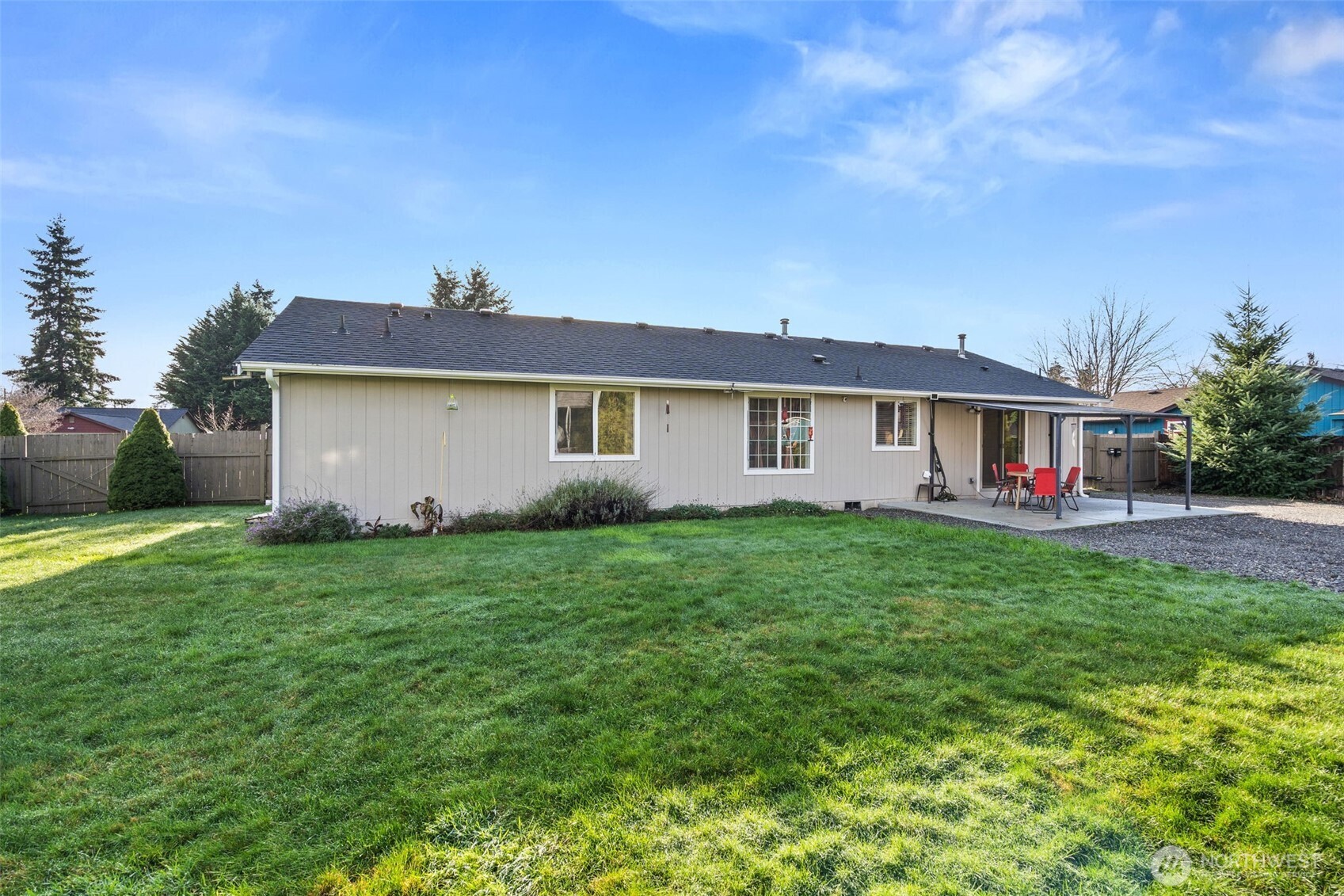 5916 187th Lane Southwest Rochester, WA 98579 - Photo 26 of 39 a front view of house with yard and green space