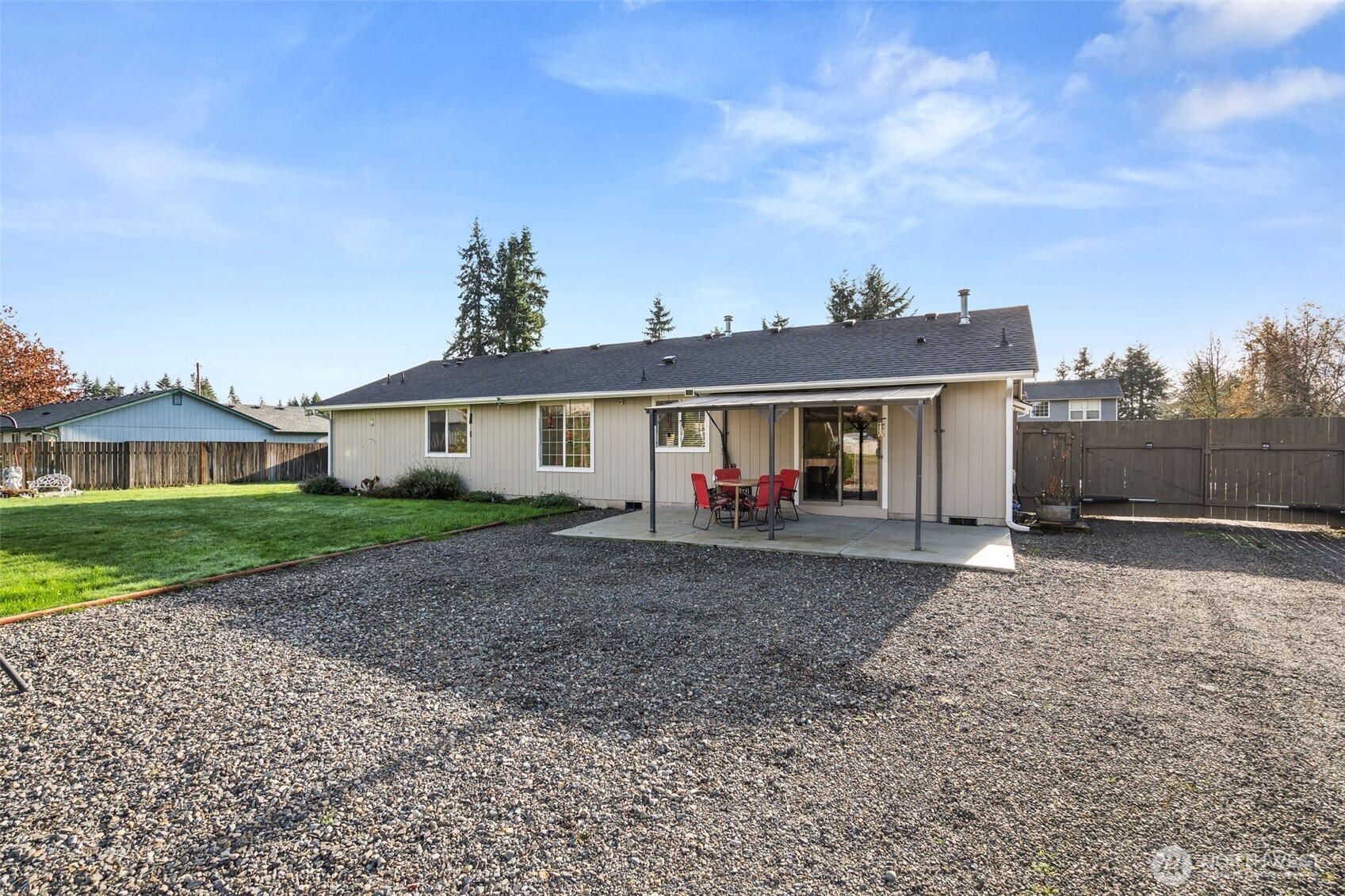 5916 187th Lane Southwest Rochester, WA 98579 - Photo 27 of 39 a front view of a house with yard