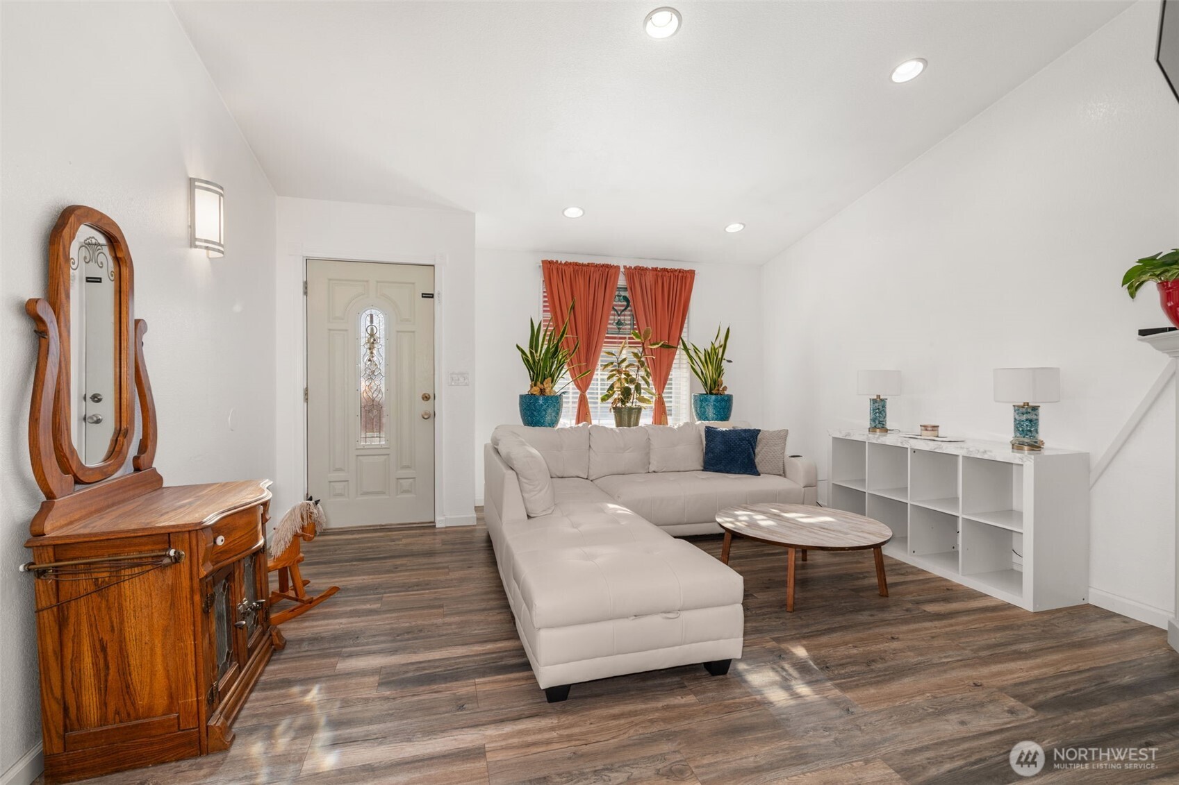 5916 187th Lane Southwest Rochester, WA 98579 - Photo 5 of 39 a living room with furniture and a wooden floor