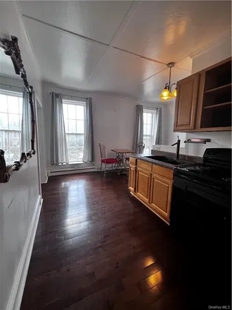 a kitchen with counter top space and a sink