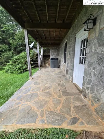 a view of a porch