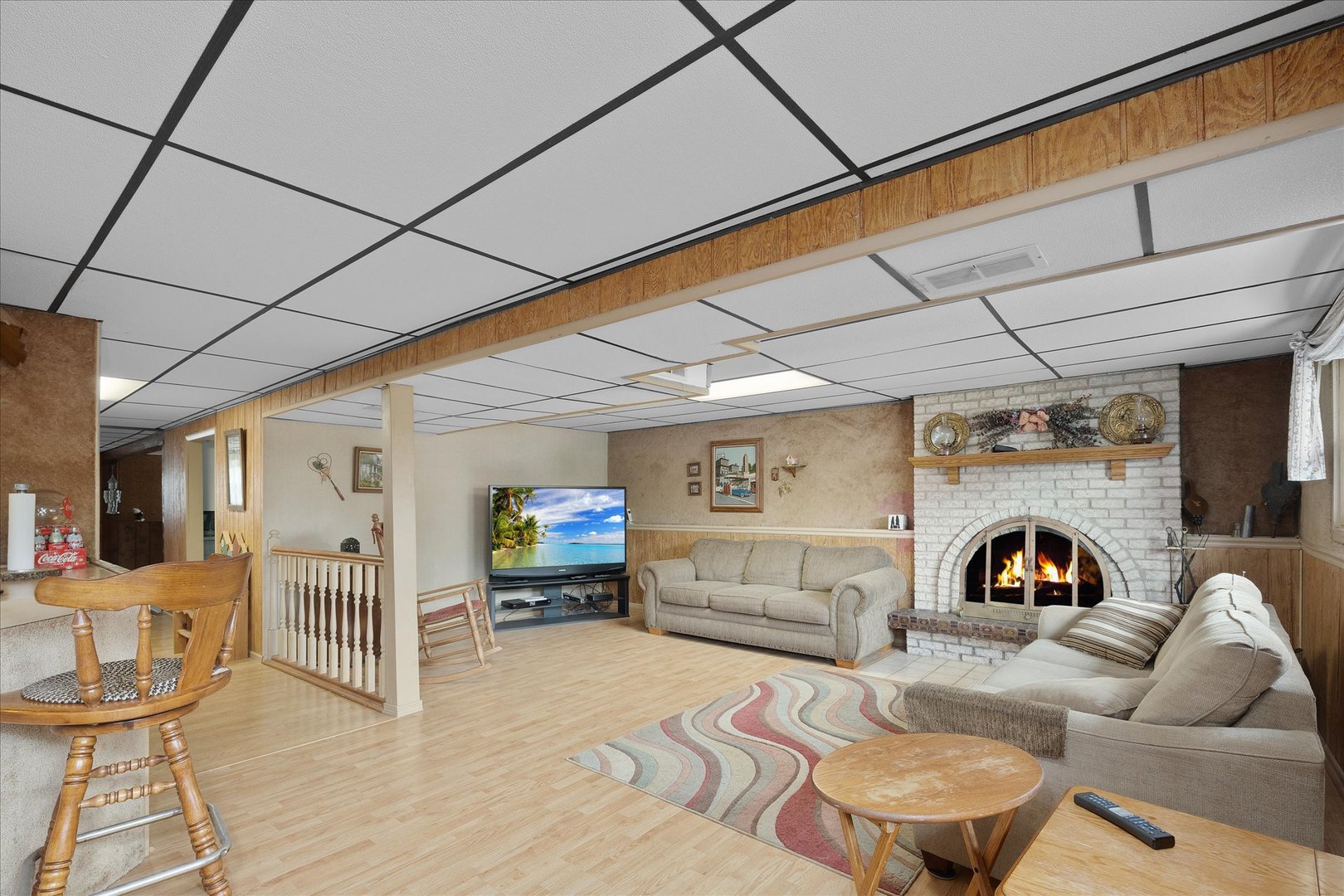 6349 Forestview Drive Oak Forest, IL 60452 - Photo 12 of 18 a living room with furniture and a fireplace