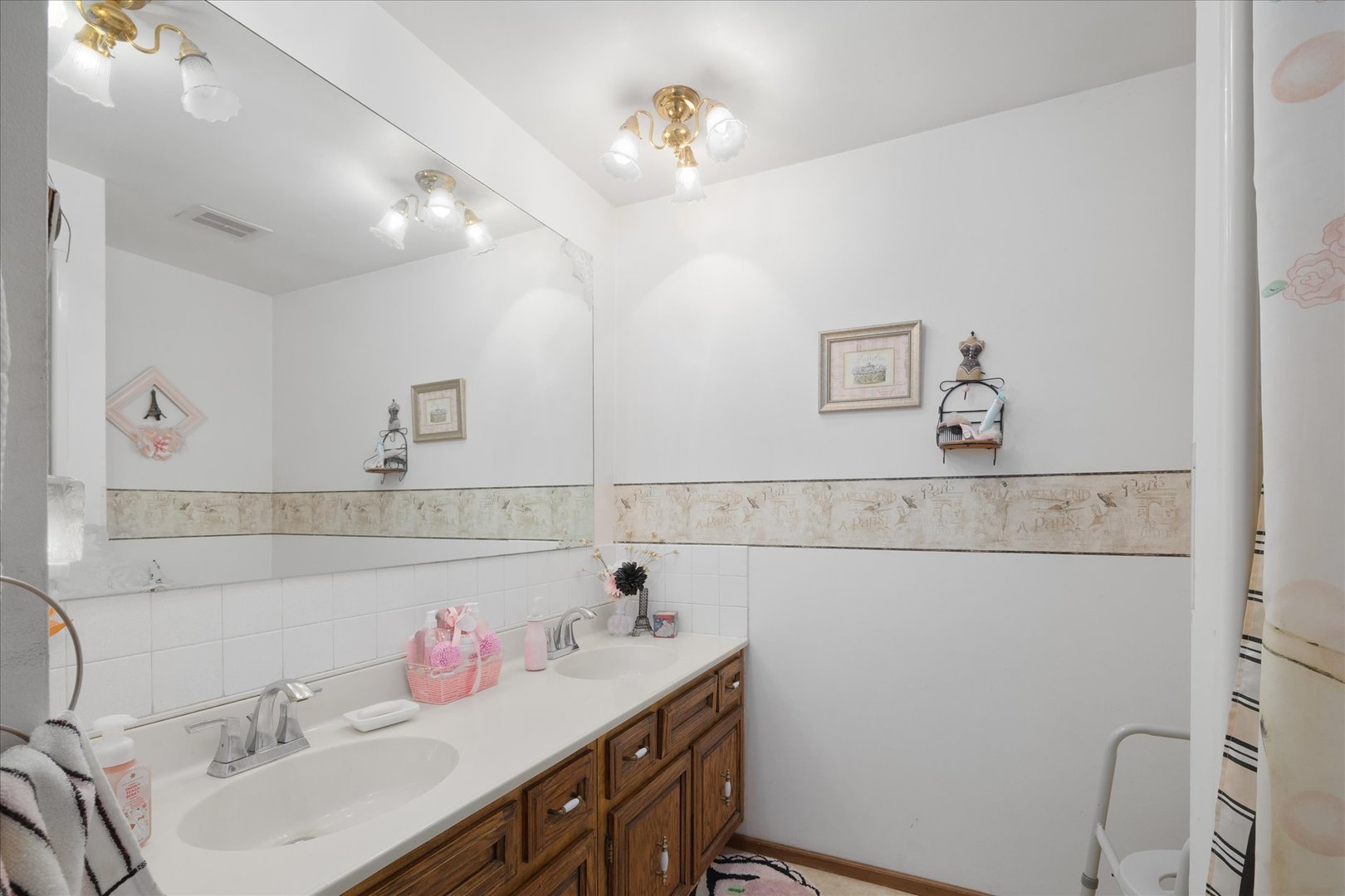 6349 Forestview Drive Oak Forest, IL 60452 - Photo 6 of 18 a bathroom with a sink vanity and a mirror