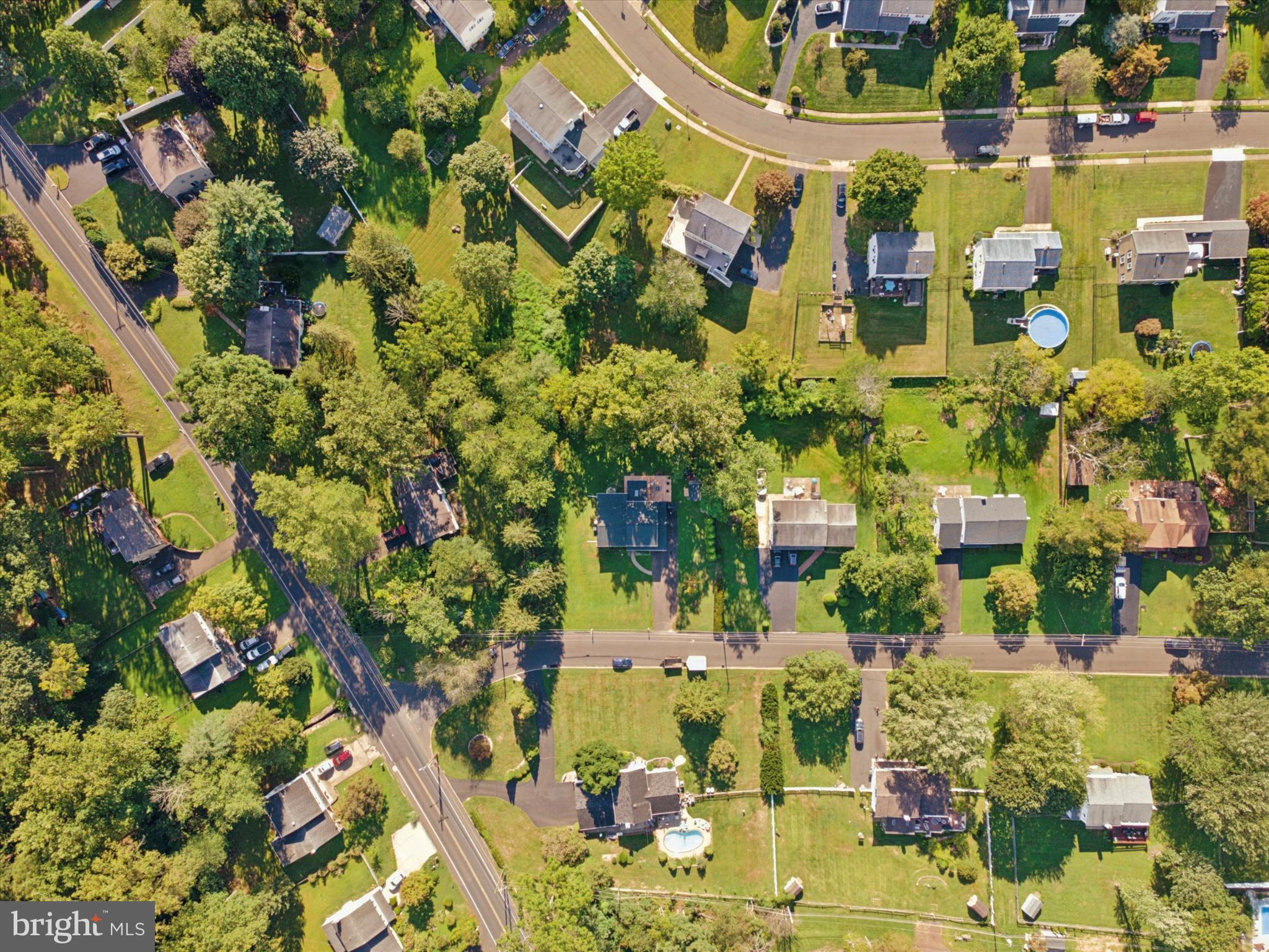 735 Spring Hill Road Feasterville-Trevose, PA 19053 - Photo 30 of 34 Lush suburban landscape from above.
