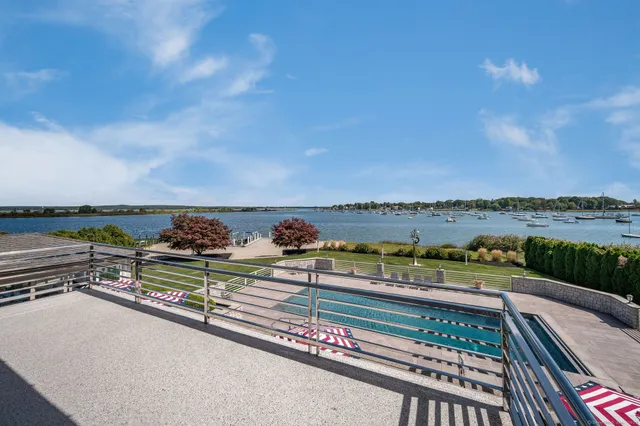 a view of a city with ocean