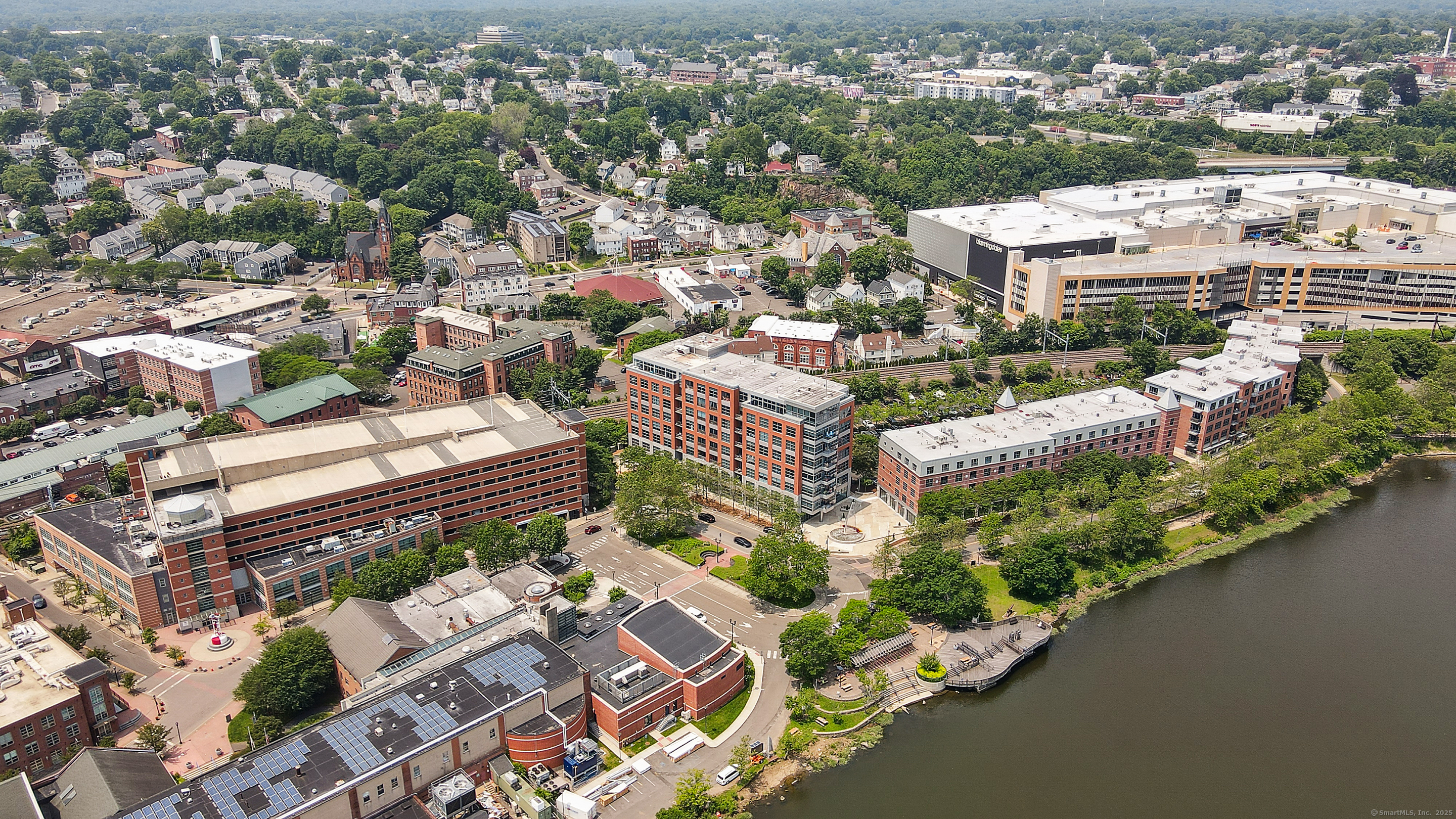 33 North Water Street, Unit 505 Norwalk, CT 06854 - Photo 23 of 25 an aerial view of a house with a garden