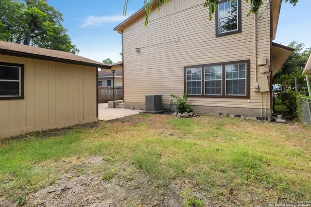 a backyard of a house