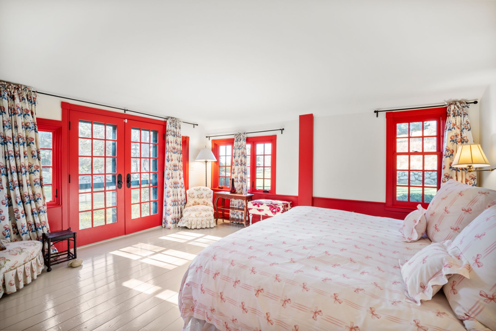 85 North Reservoir Road Vineyard Haven, MA 02568 - Photo 22 of 42 a bedroom with a bed and a large window