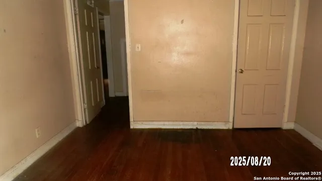 a view of backyard with green space