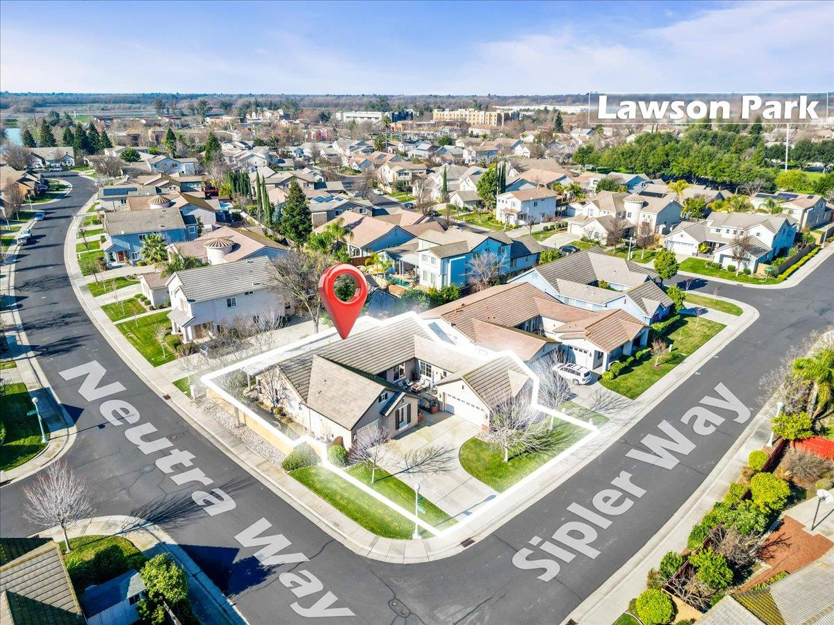 9168 Sipler Way Elk Grove, CA 95758 - Photo 32 of 35 an aerial view of a house with a ocean view