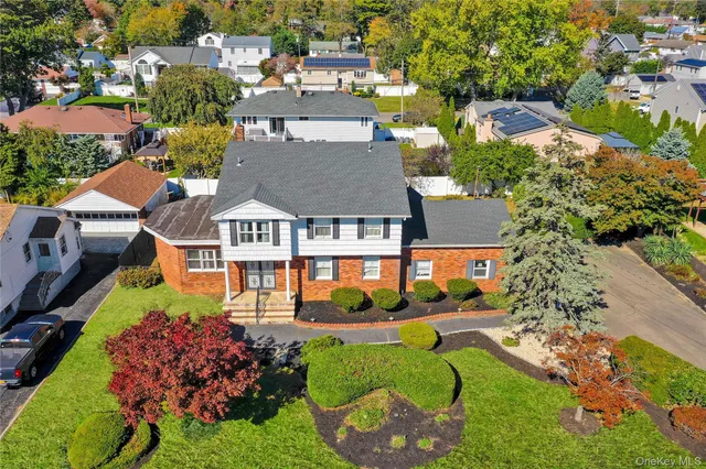 an aerial view of multiple house