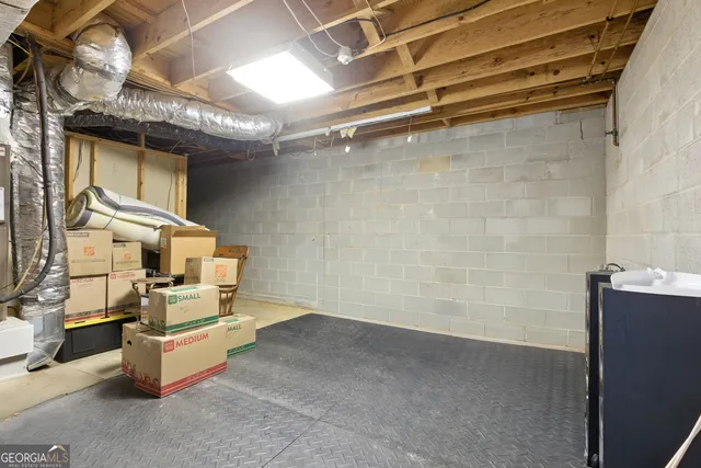 a view of storage and utility room