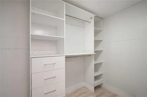 a view of closet area