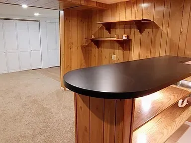 a view of hallway with stairs